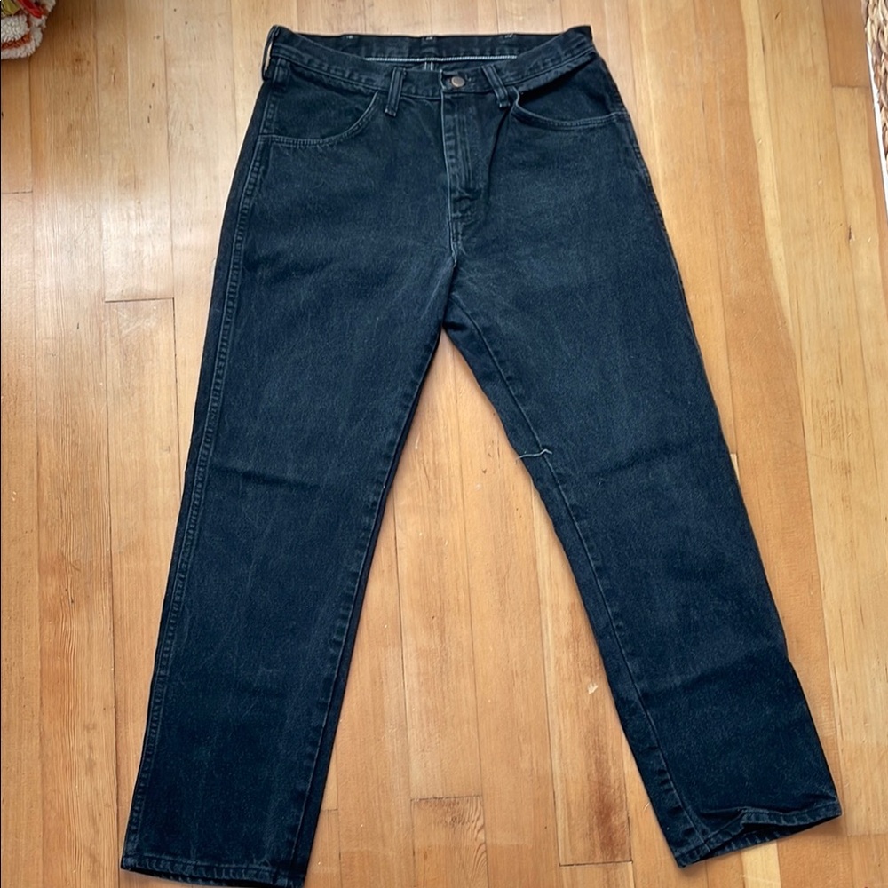 Rustler Vintage Men's Black Distressed Jeans